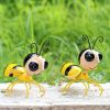 Metal Bee Decorations, Patio Art Garden Decoration, Cute Bee Lawn Decorations, Hanging Wall Sculpture, Hanging Decorations