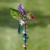 Set of 6 Assorted 22" Tall Five Tone Acrylic Hummingbird Pot Stakes