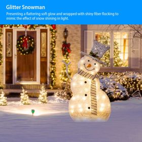 LED Christmas Snowman Decoration lighted up snowman Collapsible Battery Operated Lighted Snowman Indoor Outdoor Garden Light with Removable Hands