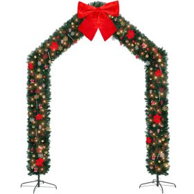 Christmas Artificial Tree Archway Decoration, Realistic PVC Holiday Tree Arch Frame for Outdoor Indoor Room Festival Party Wedding Garden, Roof T