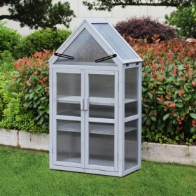 Mini Greenhouse Kit - Outdoor & Indoor Plant Stand, Small Green House (Option: Gray)